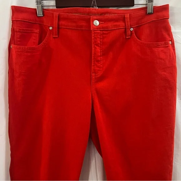 CHICO’S JEANS, Sz 2.5 / 14 / Lrg, Red So Slimming Girlfriend Slim Leg Ankle Crop - Picture 2 of 15